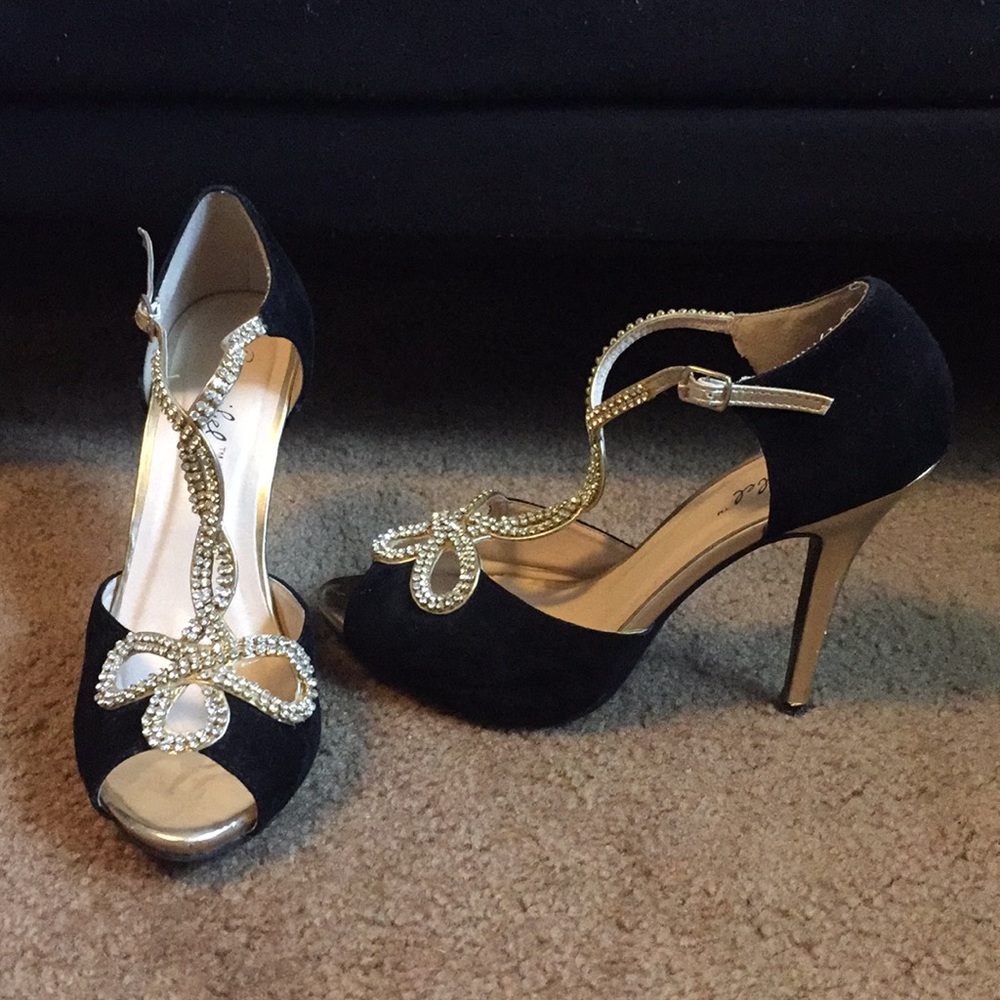 Black Velvet Heels